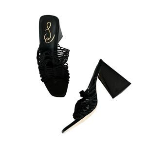 Sam Edelman Women's Laurette Black Ultra
Strappy Block Heel Sandals Size 7